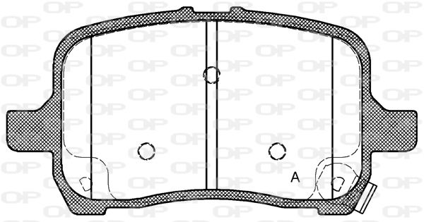 OPEN PARTS Комплект тормозных колодок, дисковый тормоз BPA1089.22